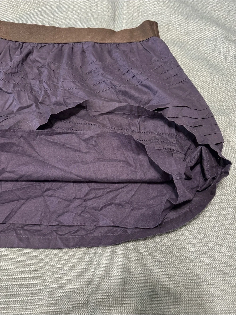 Alfani A-Line Skirt with Elastic Waistband Women's Size Petite Medium Navy Blue